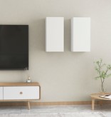 vidaXL Tv-meubelen 2 st 30,5x30x60 cm spaanplaat wit