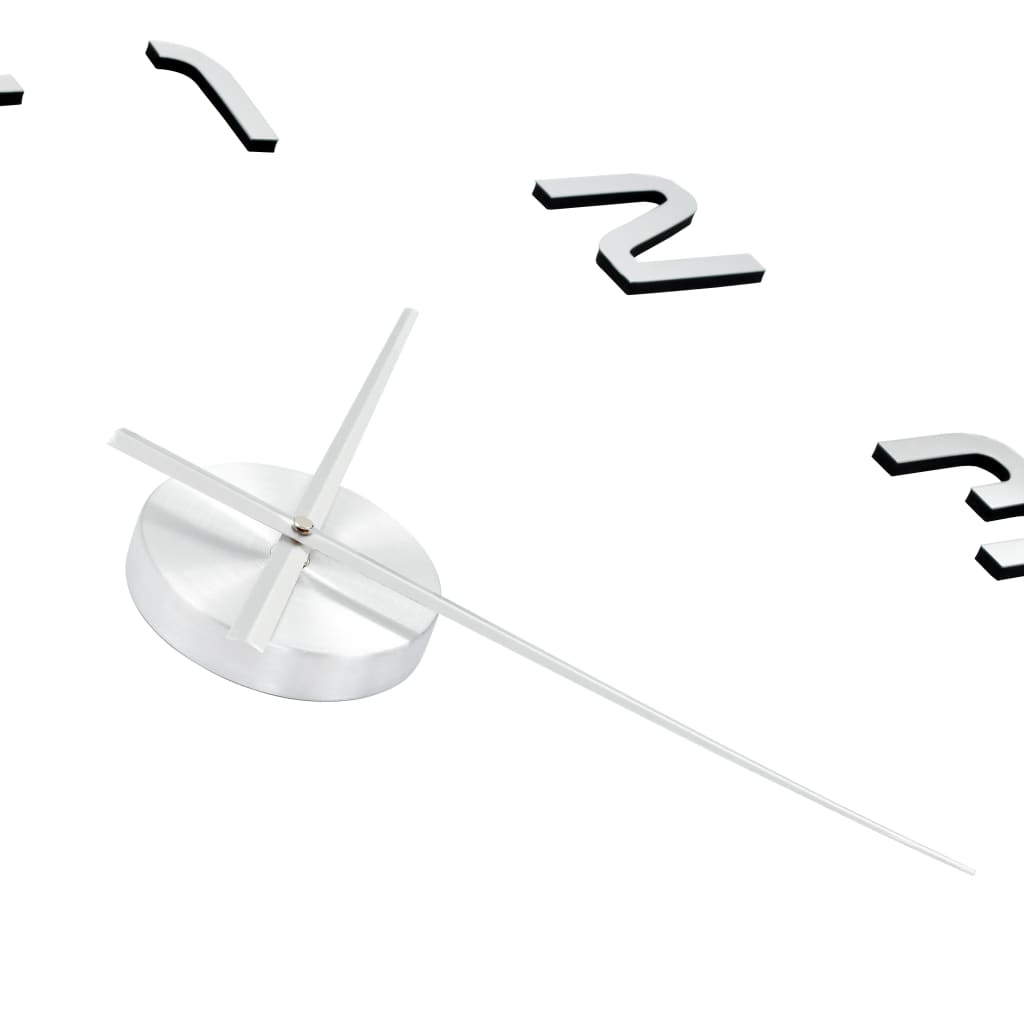 VidaXL 3D-wandklok 100 cm XXL modern zilverkleurig