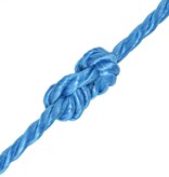 vidaXL Touw gedraaid 6 mm 200 m polypropyleen blauw