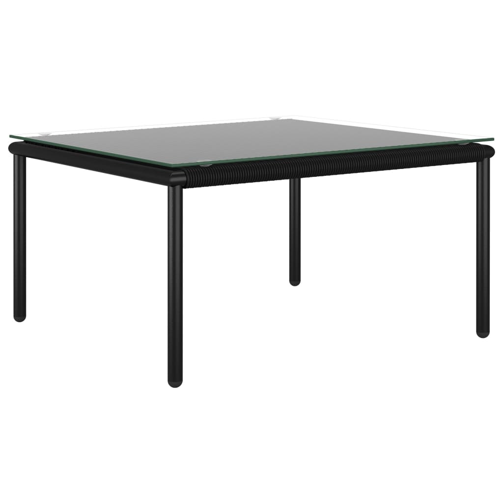 VidaXL 6-delige Loungeset met kussens PVC zwart