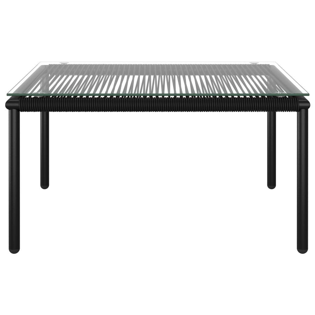 VidaXL 6-delige Loungeset met kussens PVC zwart