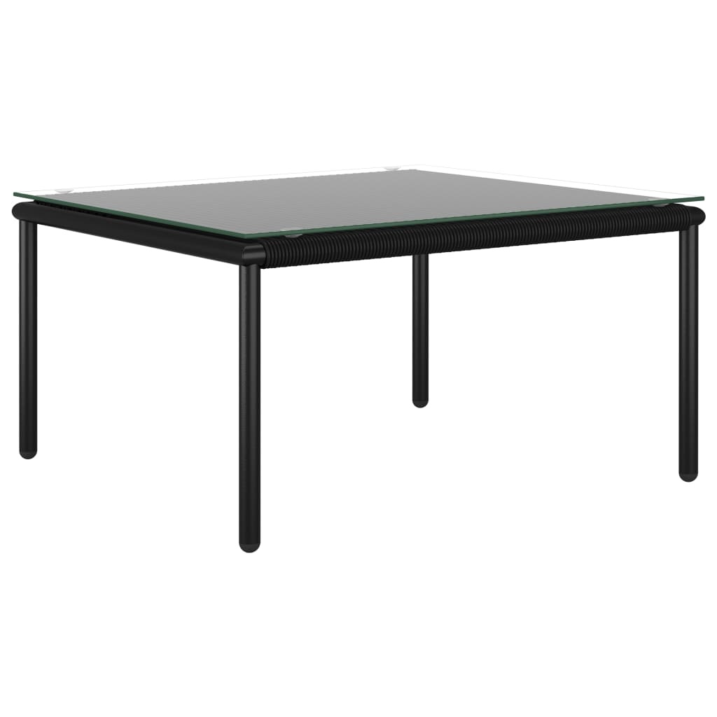VidaXL 6-delige Loungeset met kussens PVC zwart
