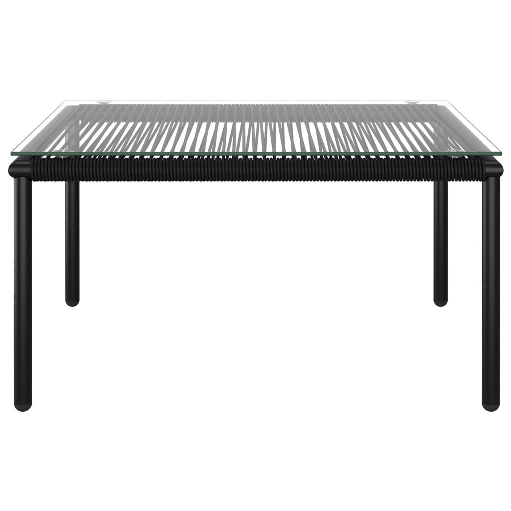 VidaXL 6-delige Loungeset met kussens PVC zwart