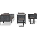 VidaXL 8-delige Loungeset met kussens poly rattan antraciet