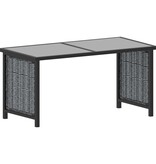 VidaXL 8-delige Loungeset met kussens poly rattan antraciet