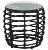 vidaXL 3-delige Bistroset poly rattan zwart