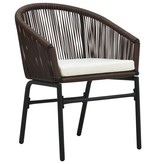VidaXL Tuinstoelen 2 st PE-rattan bruin