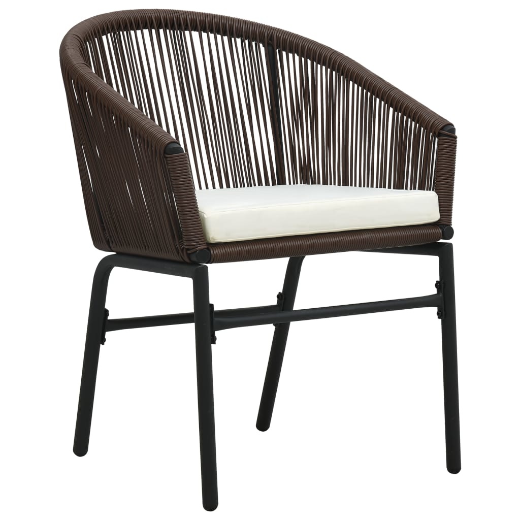 VidaXL Tuinstoelen 2 st PE-rattan bruin