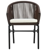 VidaXL Tuinstoelen 2 st PE-rattan bruin