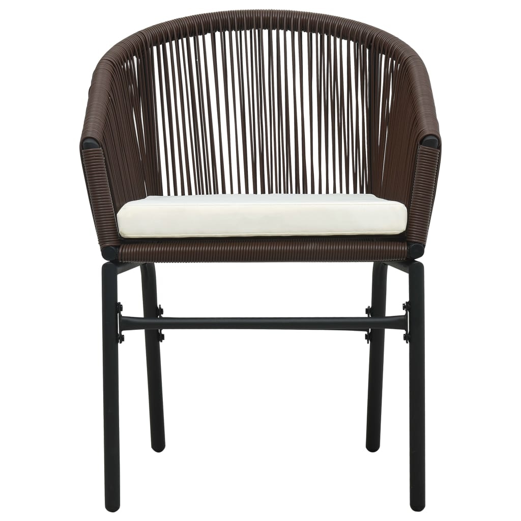 VidaXL Tuinstoelen 2 st PE-rattan bruin
