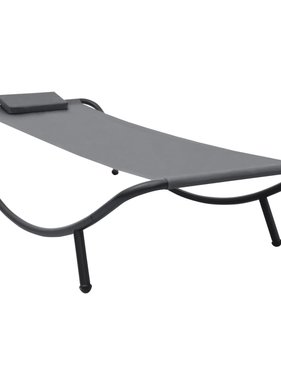 vidaXL Tuinbed 200x90 cm staal grijs