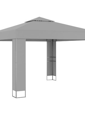 vidaXL Prieel met dubbel dak 3x3 m antraciet