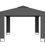 vidaXL Prieel met dubbel dak 3x3 m antraciet