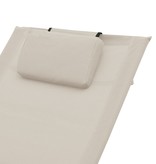 VidaXL Ligbed met kussen textileen crème