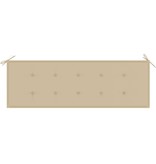 VidaXL Tuinbankkussen 150x50x3 cm beige