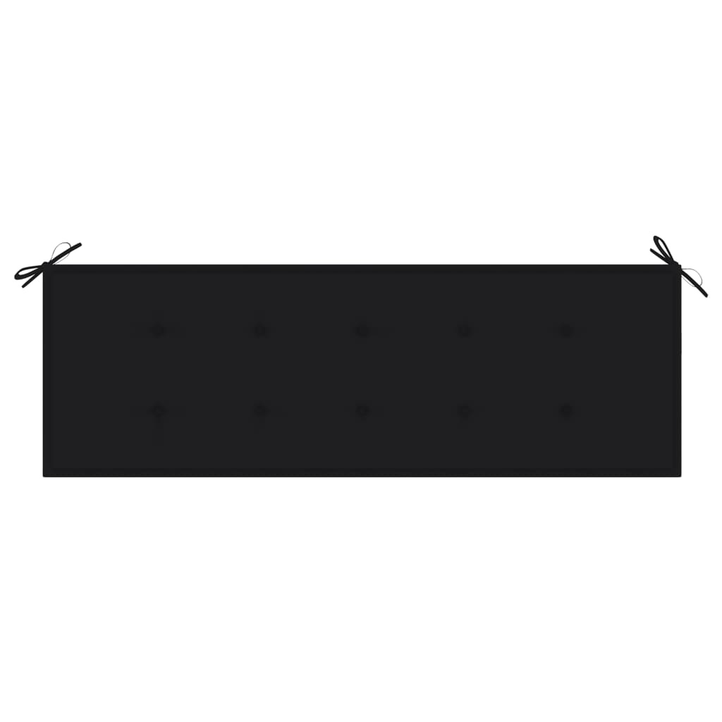 vidaXL Tuinbankkussen 150x50x3 cm zwart