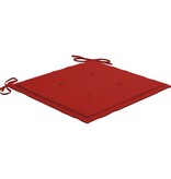 vidaXL Tuinstoelkussens 2 st 50x50x3 cm rood