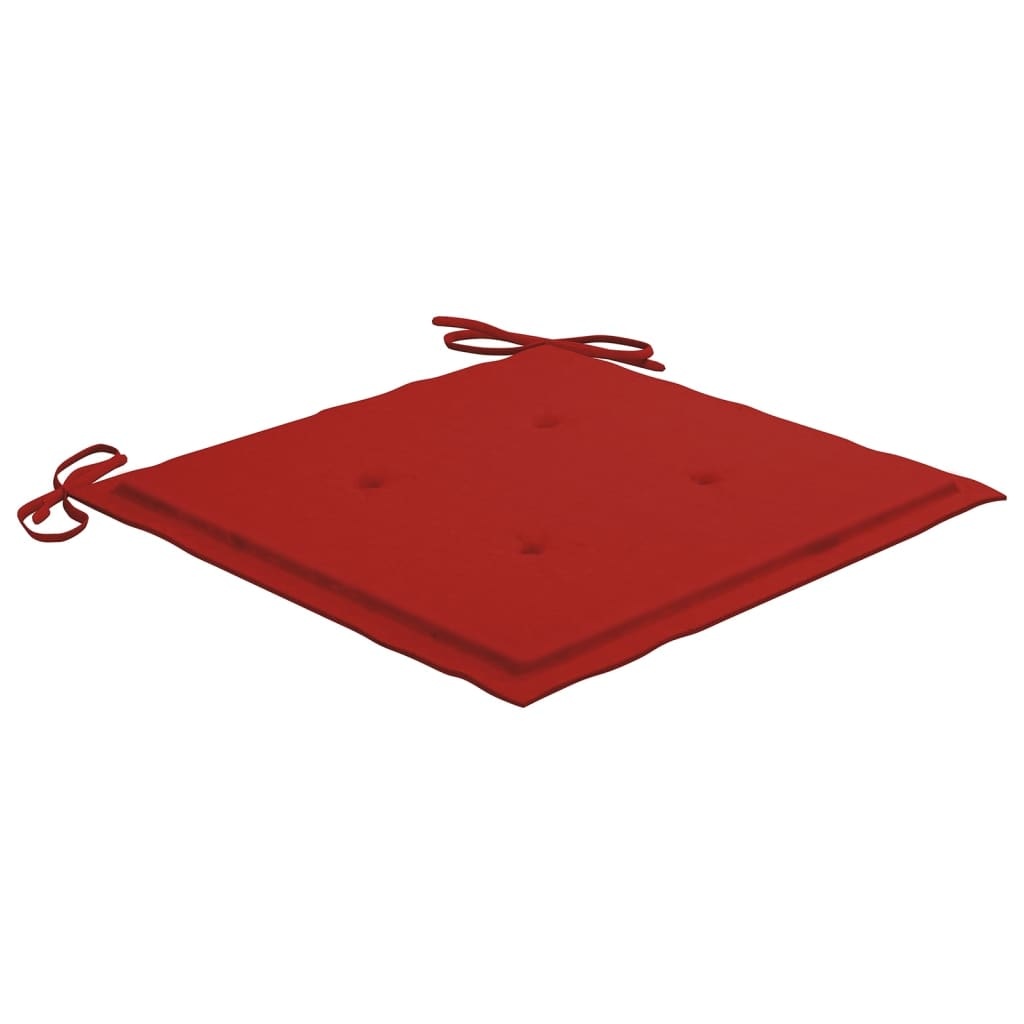 vidaXL Tuinstoelkussens 2 st 50x50x3 cm rood