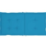 vidaXL Tuinstoelkussens 2 st 100x50x3 cm blauw