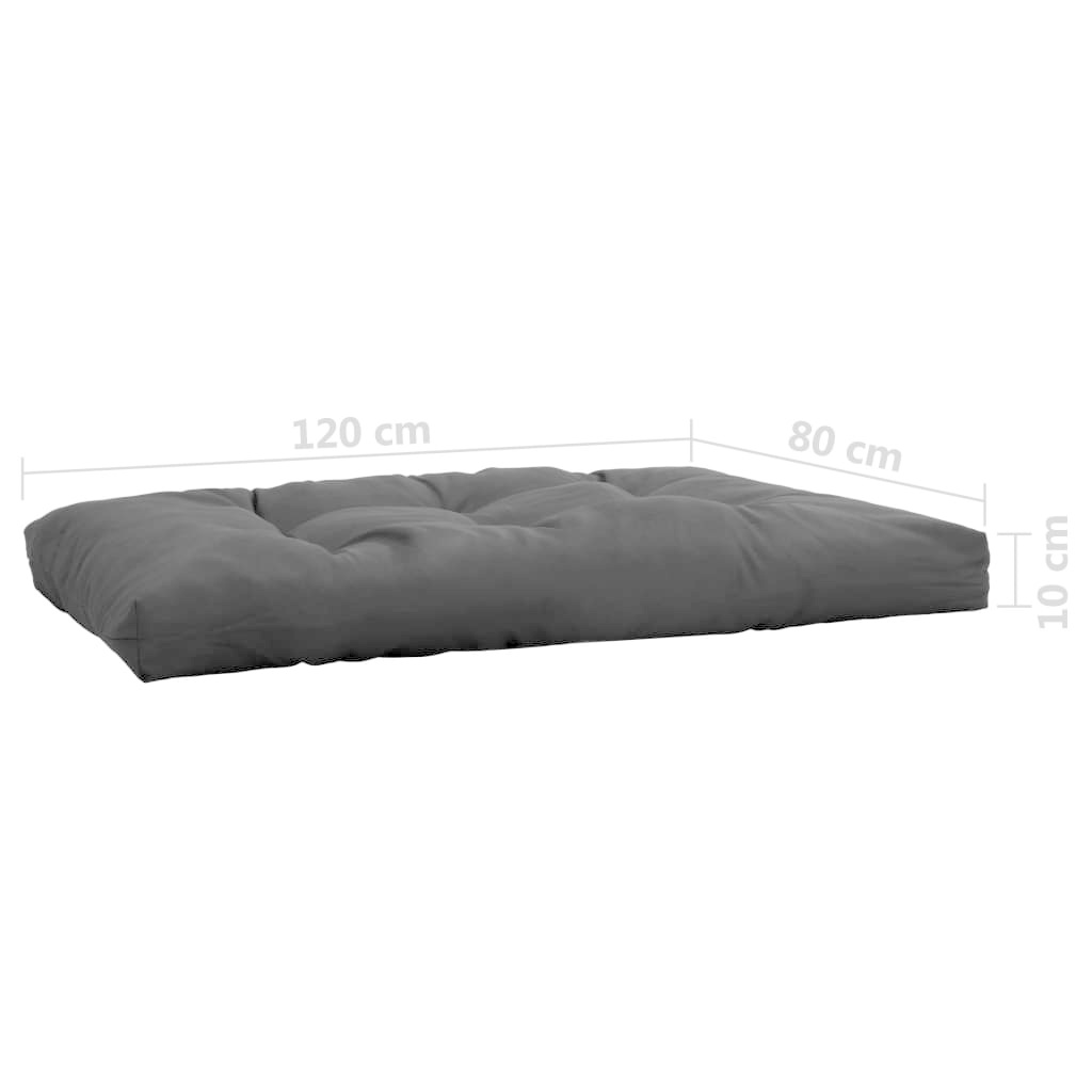 VidaXL Tuinkussen 120x80x10 cm stof zwart