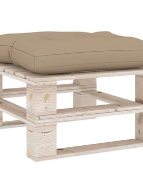 vidaXL Vloerpalletkussen 60x61x10 cm beige