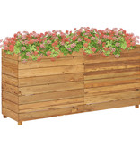 vidaXL Plantenbak verhoogd 150x40x72 cm gerecycled teakhout en staal