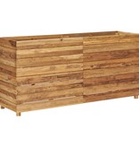 vidaXL Plantenbak verhoogd 150x40x72 cm gerecycled teakhout en staal