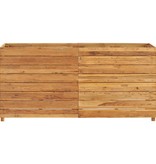 vidaXL Plantenbak verhoogd 150x40x72 cm gerecycled teakhout en staal