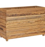 vidaXL Plantenbak verhoogd 100x40x72 cm gerecycled teakhout en staal