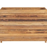 vidaXL Plantenbak verhoogd 100x40x72 cm gerecycled teakhout en staal