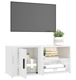 VidaXL Tv-meubel 80x31,5x36 cm bewerkt hout hoogglans wit