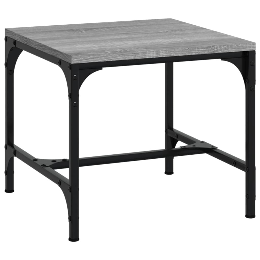 VidaXL Bijzettafels 2 st 40x40x35 cm bewerkt hout grijs sonoma eiken