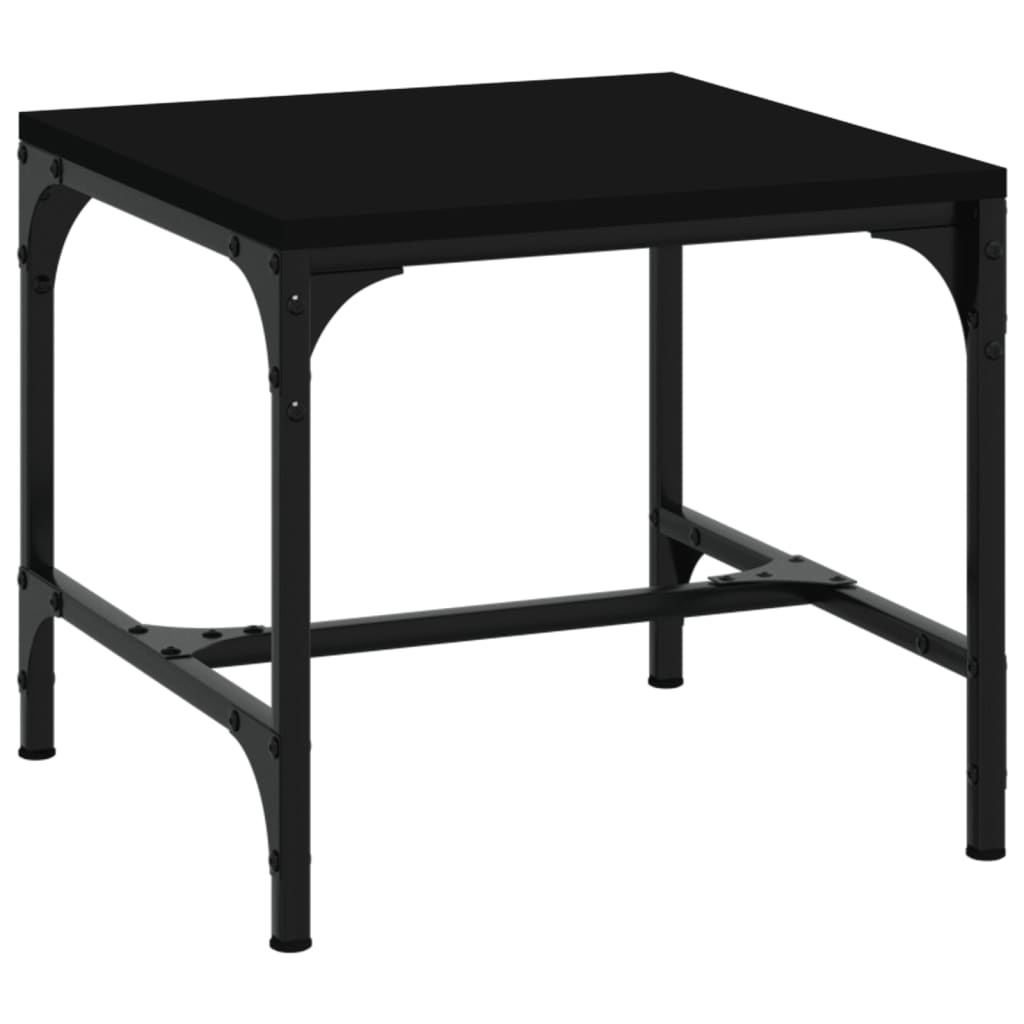VidaXL Bijzettafels 2 st 40x40x35 cm bewerkt hout zwart