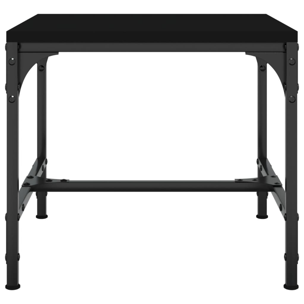 VidaXL Bijzettafels 2 st 40x40x35 cm bewerkt hout zwart
