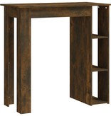 VidaXL Bartafel met schap 102x50x103,5 cm spaanplaat gerookt eiken