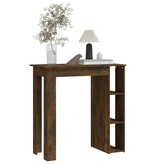 VidaXL Bartafel met schap 102x50x103,5 cm spaanplaat gerookt eiken