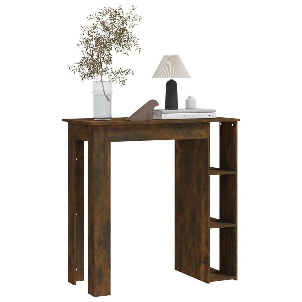 VidaXL Bartafel met schap 102x50x103,5 cm spaanplaat gerookt eiken