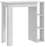 VidaXL Bartafel met schap 102x50x103,5 cm spaanplaat betongrijs