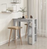 VidaXL Bartafel met schap 102x50x103,5 cm spaanplaat betongrijs