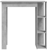 VidaXL Bartafel met schap 102x50x103,5 cm spaanplaat betongrijs