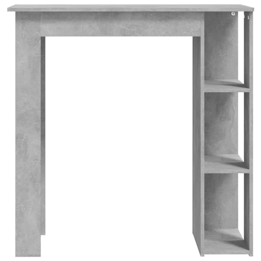 VidaXL Bartafel met schap 102x50x103,5 cm spaanplaat betongrijs