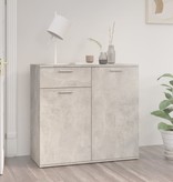 VidaXL Dressoir 80x36x75 cm spaanplaat betongrijs
