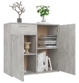 VidaXL Dressoir 80x36x75 cm spaanplaat betongrijs