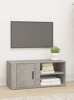 vidaXL Tv-meubel 80x31,5x36 cm bewerkt hout betongrijs