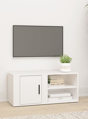 vidaXL Tv-meubel 80x31,5x36 cm bewerkt hout wit
