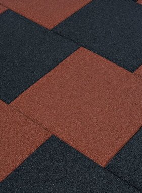 VidaXL Valtegel 6 st 50x50x3 cm rubber zwart