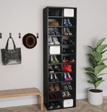 VidaXL Schoenenkast 54x34x183 cm bewerkt hout zwart