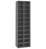 VidaXL Schoenenkast 54x34x183 cm bewerkt hout zwart