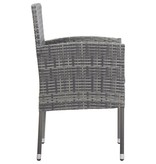 vidaXL Tuinstoelen 2 st poly rattan antraciet