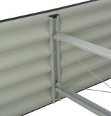 vidaXL Plantenbak verhoogd 320x80x44 cm gegalvaniseerd staal grijs